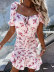 summer new style printed waist dress NSSUO64824