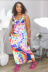 fashion tie-dye printing sleeveless dress NSNK64941