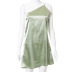Solid Color One-Shoulder Sling Dress NSHLJ64957