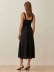 sexy sling side slit black temperament long skirt NSAC60354