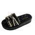 Summer chain thick-soled slippers NSHU60381