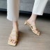 new summer mid-heel thick heel fashion chain high heels shoes NSHU60386