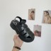 nuevas sandalias romanas de verano con cinturón de hebilla de suela gruesa NSHU60389