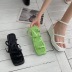 fashion solid color ankle strap wedge sandals NSCA60454