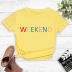 colorful simple text printing T-shirts NSYIC60477