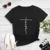 simple large size faith letter printing T-shirt NSYIC60478