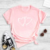simple two love printed T-shirt NSYIC60483
