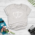 simple two love printed T-shirt NSYIC60483