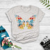 camiseta de gran tamaño con estampado de mariposas en color NSYIC60486