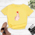 creative high-definition large size finger heart print T-shirt NSYIC60487