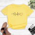 line love printing T-shirt NSYIC60493