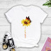 butterfly sunflower print T-shirt NSYIC60499