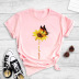 butterfly sunflower print T-shirt NSYIC60499