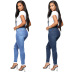 fashion blue ripped sling jeans  NSYB65116