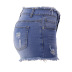 zipper fringed edge denim shorts NSYB65121
