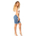 fashion solid color cut denim shorts NSYB65124