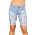 fashion solid color cut denim shorts NSYB65124