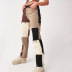 high-waist dark ordinary stitching black straight-leg jeans NSYB65126
