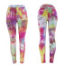 Tie-Dye Print Holes Tight-Fitting High-Waisted Jeans NSYB65129