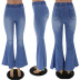 high stretch high waist bell bottom jeans NSYB65149