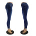 sexy ripped tassel turn-over blue jeans NSYB65165