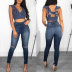 Skinny Hips Fashion Ladies Jeans NSYB65170