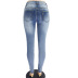 sexy solid color ripped low-rise slim jeans NSYB65171