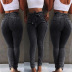 waist fringe belt tight jeans NSYB65173