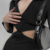 sexy hollow temperament slim fashion long-sleeved skirt NSYLF65247