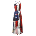 Fashion Sling Printed V-Neck Irregular Bohemian Dress NSXIA65344