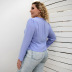 Lace Collar Pullover Pure Color Base Shirt NSLM60725