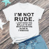 letter printing personality top loose T-shirt NSATE60735