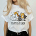 new creativefunny cat wave print short-sleeved t-shirt NSATE60859