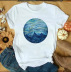 fashion mountain peak printing short-sleeved casual T-shirt NSATE60872