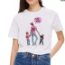 personalized printed round neck short sleeve bottoming T-shirt NSATE60896