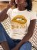 kissmi letters lips letter printing short-sleeved t-shirt  NSATE60897