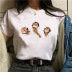 Cute Cat Prints Round Neck T-Shirt NSATE60906