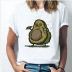 Avocado vs. Banana round neck loose short-sleeved T-shirt NSATE60989