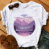 Landscape printing short-sleeved T-shirt NSATE60992
