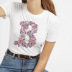 butterfly 26 letters printed short-sleeved t-shirt  NSATE61007