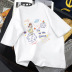Cat astronaut retro wind loose T-shirt NSATE61034