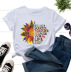 sunflower LOVE letter printed short-sleeved t-shirt  NSATE61100