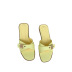 new metal buckle square toe open toe flat slippers NSHU61110