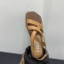 thin strap cross flat shoes NSHU61115
