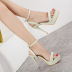 sandalias de tacón de color sólido de moda NSHU61127