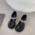 fashion clear balls chain decor round toe shoes NSHU61136