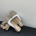 fashion splicing leather slide sandals NSHU61139