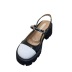 cover toe color matching slingback shoes NSHU61140