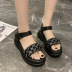 fashion rhinestone woven beach sandals NSZSC61147