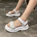 fashion rhinestone woven beach sandals NSZSC61147
